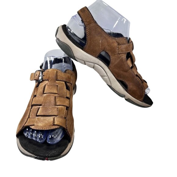 Merrell Brava II Womens Brown Leather Fisherman Sandals Sz 7 Adjustable Buckles - Picture 2 of 13